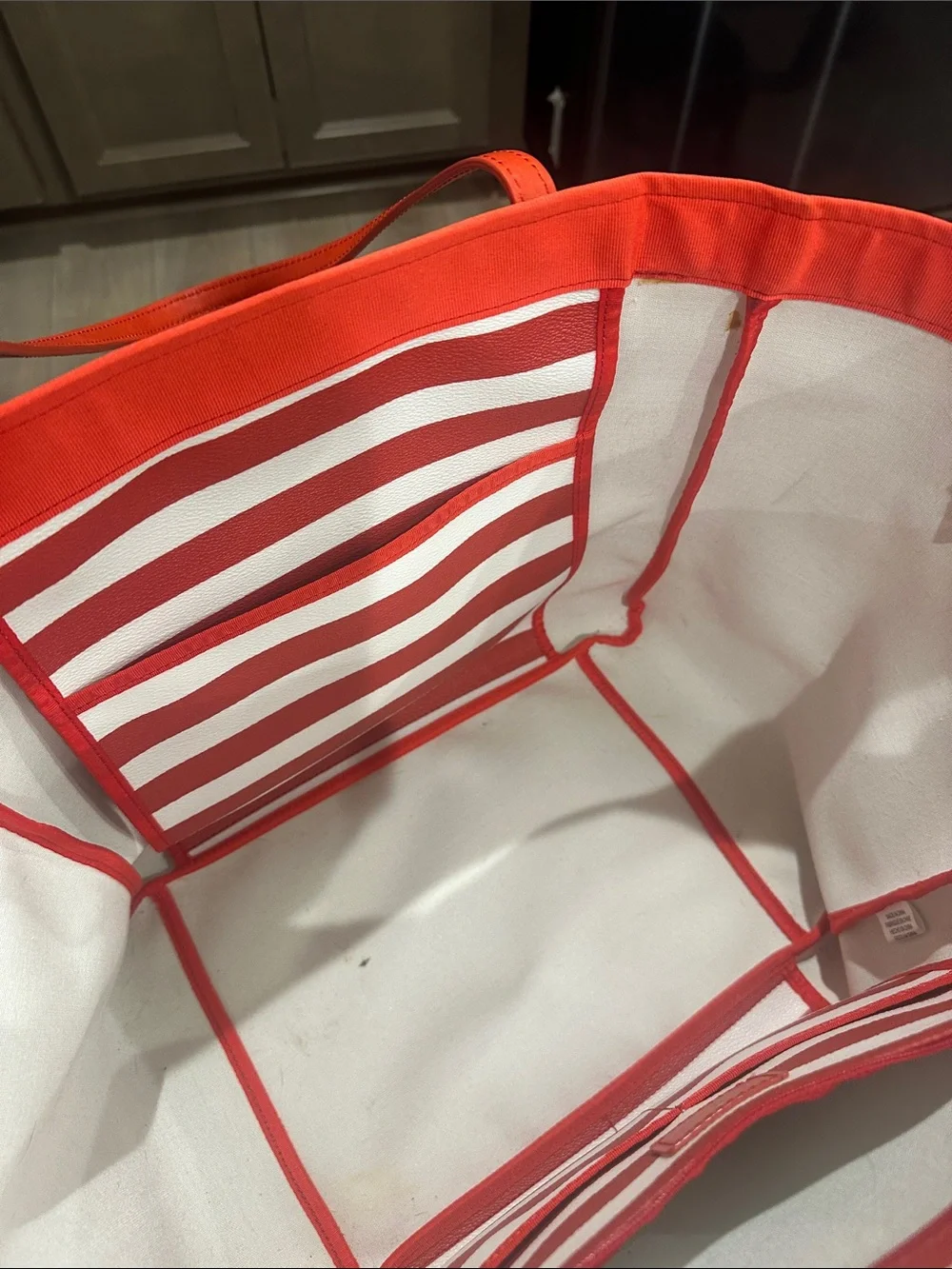 Kate Spade Red and white large tote bag